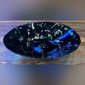 Elegant Black and Silver Decorative Bowl